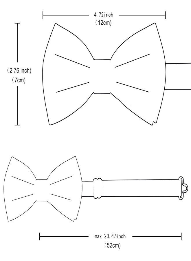 Branduce Brown Bow Tie for Men Wedding Solid Satin Silk Bowties Pocket Square and Lapel Pin Brooch Set (BB07-36) - Image 5